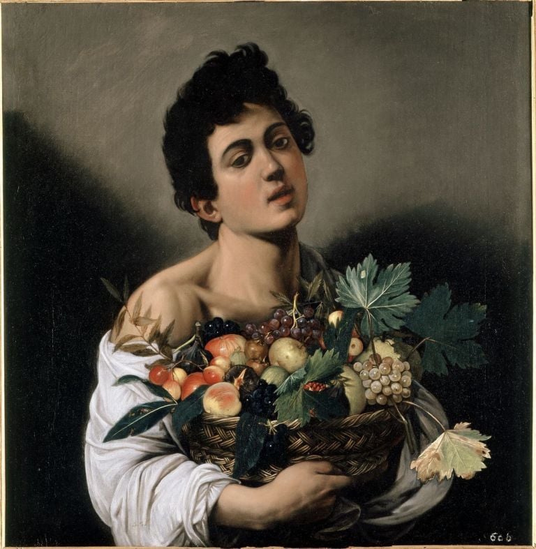 Michelangelo Merisi detto Caravaggio, Giovane con canestra di frutta, 1593 94, olio su tela. Roma, Galleria Borghese