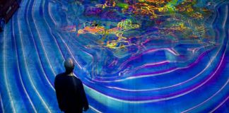 Pepper’s Ghost & Sila Sveta. Aura _ Immersive Light Experience. Exhibition view at Fabbrica del Vapore, Milano 2021