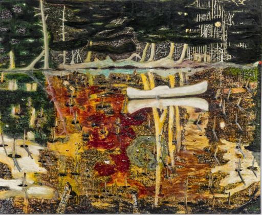 Peter Doig Swamped (1990) Courtesy of Christie's