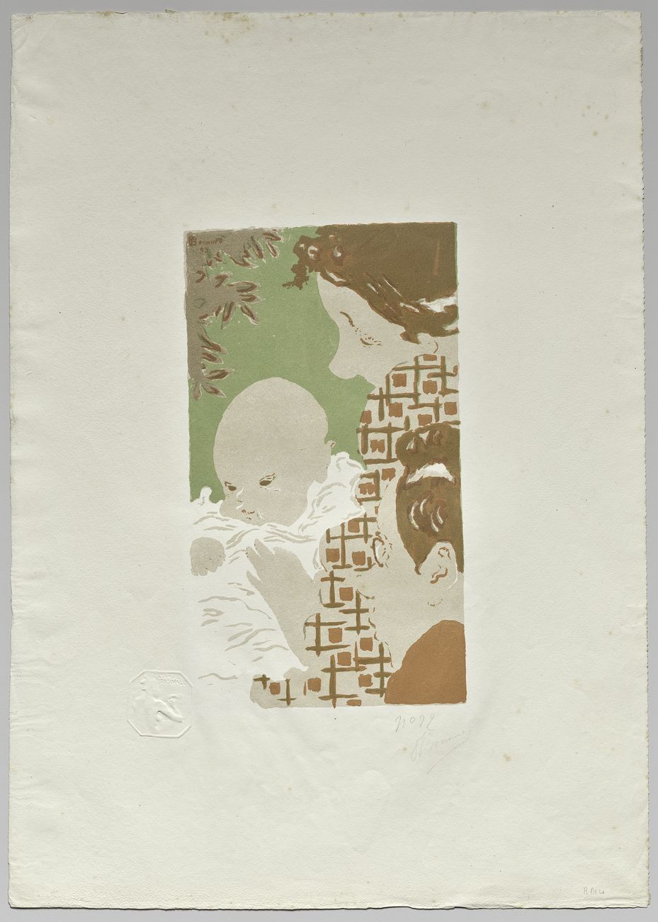 Pierre Bonnard, Scena di famiglia, 1893, litografia a colori su carta, 58x41.5 cm. The Cleveland Museum of Art © 2021 Artists Rights Society (ARS), New York – ADAGP, Paris