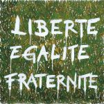 Simone D’Auria, Liberté Egalité Fraternité, tela e acrilico liquido, 100x100 cm