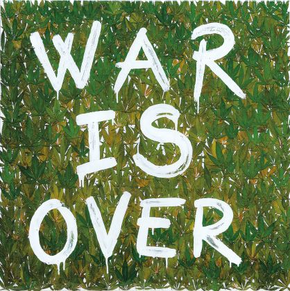 Simone D’Auria, War is over, tela e acrilico liquido, 100x100 cm