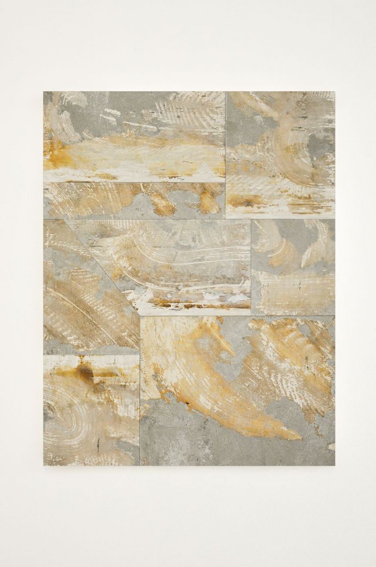 Stefano Comensoli_Nicolò Colciago, Visioni di un oltre, 2021, flooring (linoleum), 96,5x74,5x4 cm. Courtesy the artists