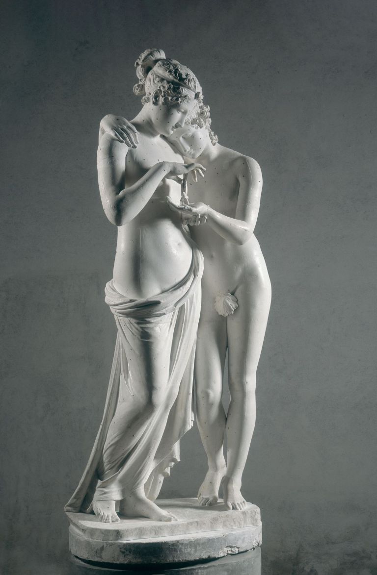 01 Antonio Canova Amore e Psiche stanti 1800 Museo Gypsotheca Antonio Canova Possagno Canova. Tra innocenza e peccato: la lettura del Mart porta il contemporaneo ai piedi del maestro