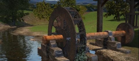 Water wheel, 3D frame