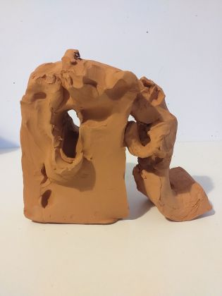 Angela Maria Piga, I Confess, 2021, terracotta, cm 19x13,5x14+14x11x5