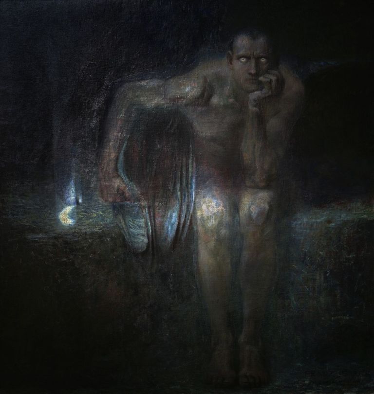 Franz Von Stuck, Lucifero, 1890-91, olio su tela. Sofia, National Gallery © The National Gallery, Sofia