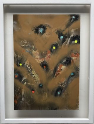 Giacinto Occhionero, deep tracks, 2016, pittura spray su duralar, 55x35 cm