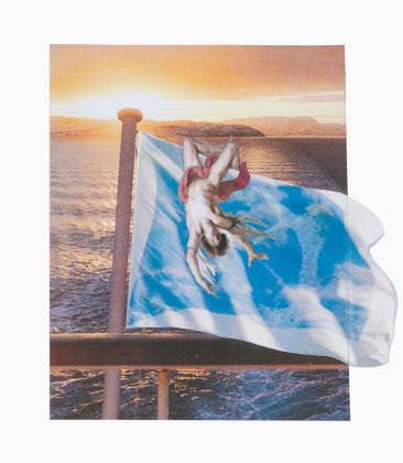 Giulio Paolini, La caduta di Icaro, 2020, matita e collage su carta. Collezione privata, Napoli. Photo © Luca Vianello. Courtesy l’artista e Alfonso Artiaco, Napoli