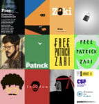 I dieci poster del progetto "Free Patrick Zaki, prisoner of conscience"