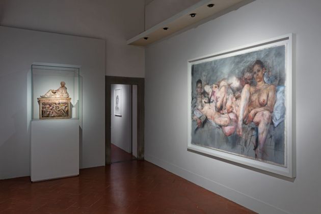 Jenny Saville. Exhibition view at Museo di Casa Buonarroti, Firenze 2021 © Jenny Saville. Photo Sebastiano Pellion di Persano. Courtesy Gagosian
