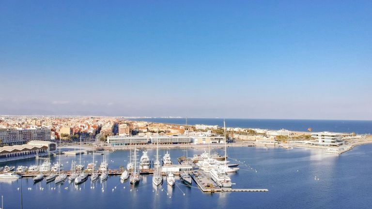 La Marina di Valencia vista dall'alto