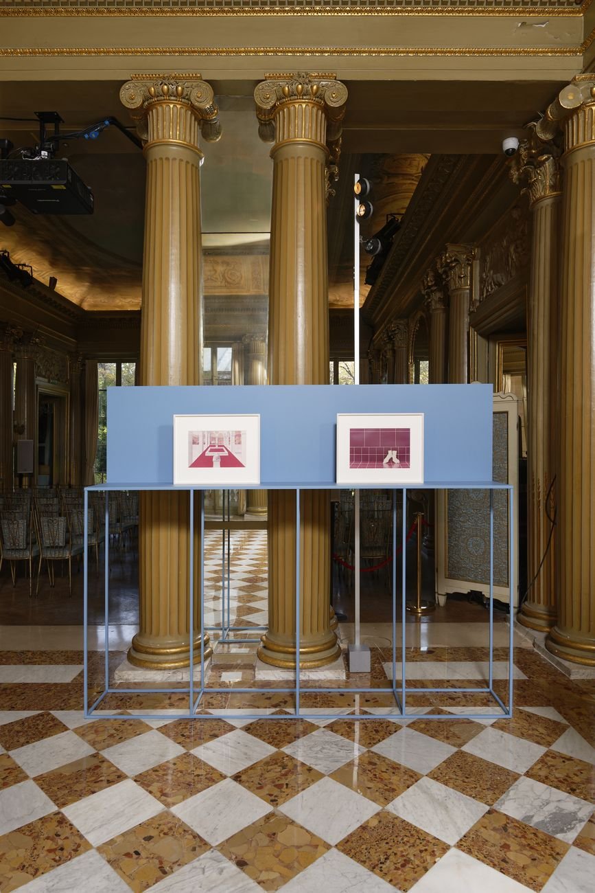 Luigi Ghirri. Les années Marazzi 1975–1985. Exhibition view at Istituto Italiano di Cultura, Parigi 2021. Photo Aurélien Mole. Courtesy Marazzi Ceramiche