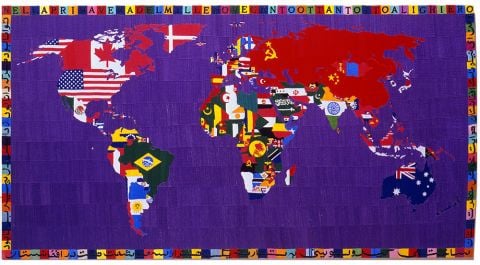 Mappa, Alighiero Boetti, 1988 89, ricamo su tela CC Archivio Boetti