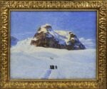 Matteo Olivero, Effetti di neve, 1912 ca., olio su tela. Courtesy Pinacoteca Matteo Olivero, Saluzzo