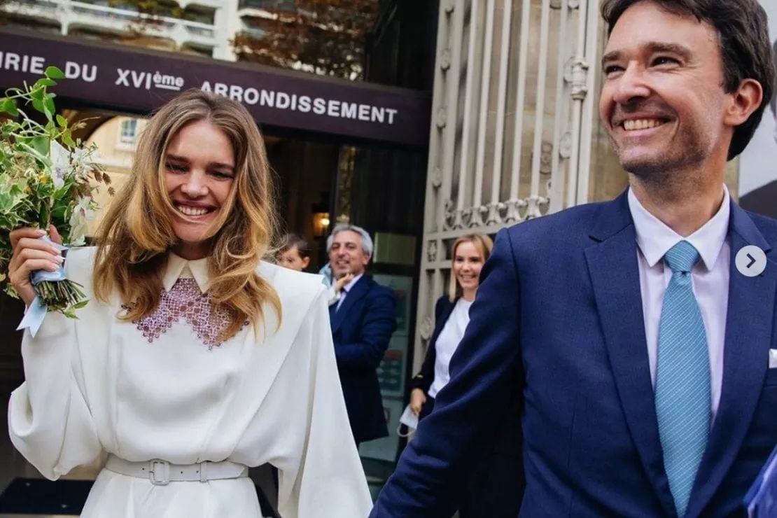 Natalia Vodianova e Antoine Arnault il giorno del loro matrimonio