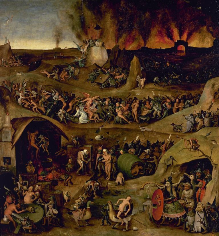 Pieter Huys, Inferno, 1570, olio su tavola. Madrid, Museo Nacional del Prado © Photographic Archive. Museo Nacional del Prado. Madrid