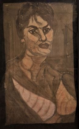 Pietro Ghizzardi, Senza titolo, s.d., tecnica mista su cartone, 80x49 cm