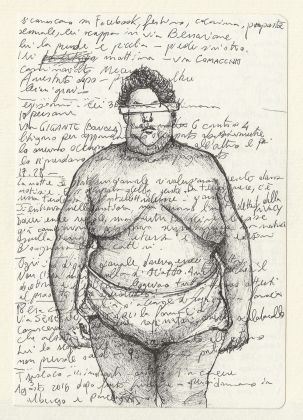 Salvatore Garzillo, Privacy, 2020, ink on paper, 10,4x15 cm
