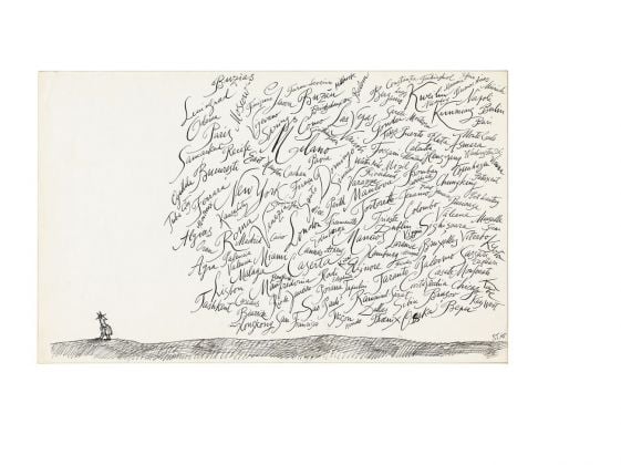 Saul Steinberg, Senza titolo, 1965, inchiostro e matita su carta. The Saul Steinberg Foundation, New York © The Saul Steinberg Foundation/Artists Rights Society (ARS) New York