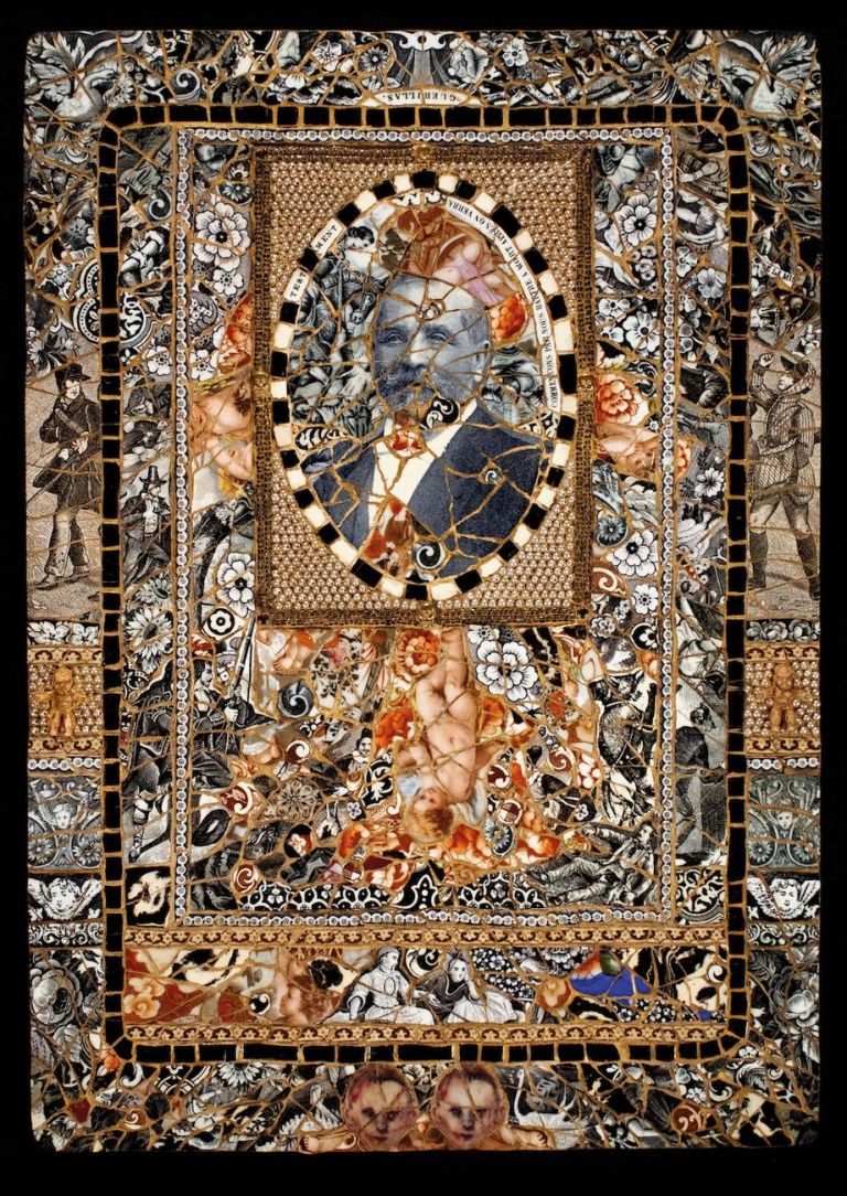 Severine Gambier, Alertez les bébés, Faenza e porcellana antica su tavola, cm 38 x 27, courtesy Galleria D406 – Modena