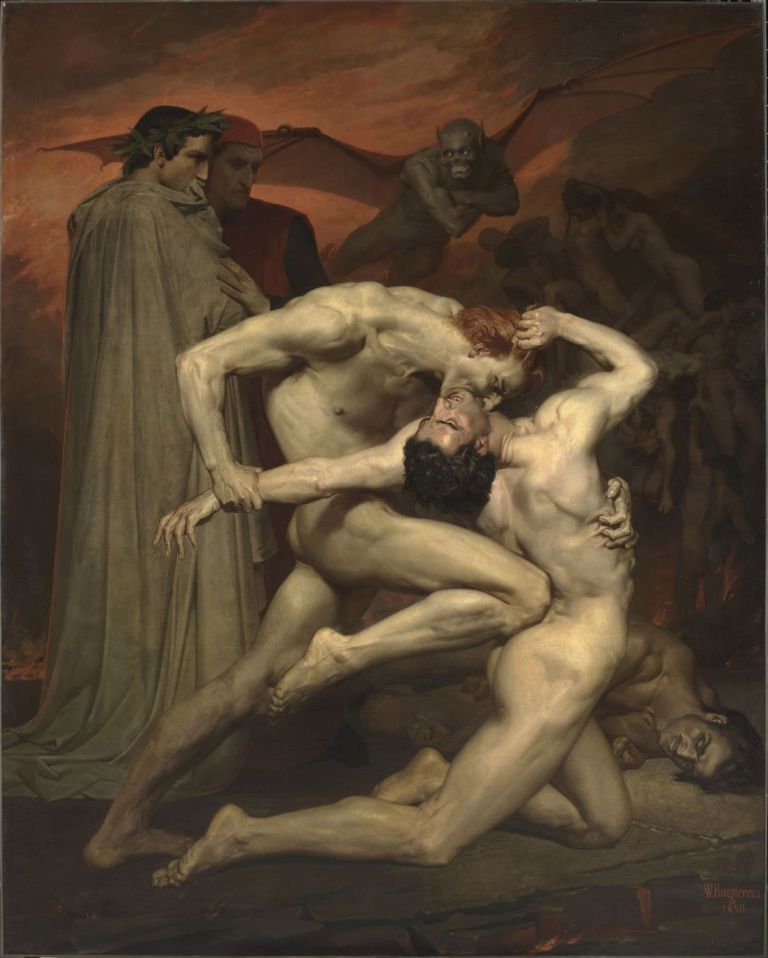 William Adolphe Bouguereau, Dante e Virgilio, 1850, olio su tela. Parigi, Musée d'Orsay © 2021 RMN Grand Palais