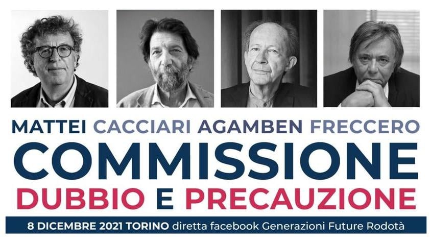 Mattei, Cacciari, Agamben, Freccero, sul manifesto della loro iniziativa social