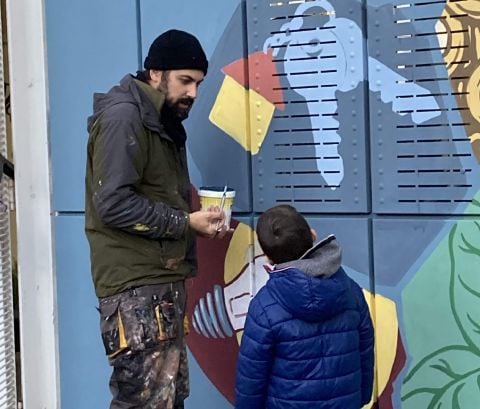 lucamaleonterestart Il nuovo murale di Lucamaleonte per il rilancio del Mercato Testaccio di Roma