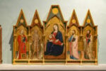 Puccio di Simone Madonna dell'Umiltà e quattro santi pittura su tavola 1350 1360