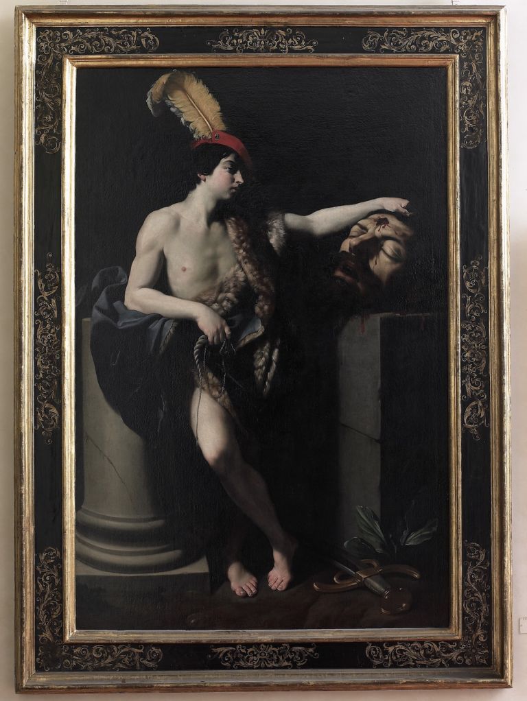 Guido Reni e aiuti, David con la testa di Golia, secondo decennio del XVII secolo, olio su tela, 222 x 147 cm, Firenze, Le Gallerie degli Uffizi, Galleria delle Statue e delle Pitture © su concessione del Ministero della Cultura