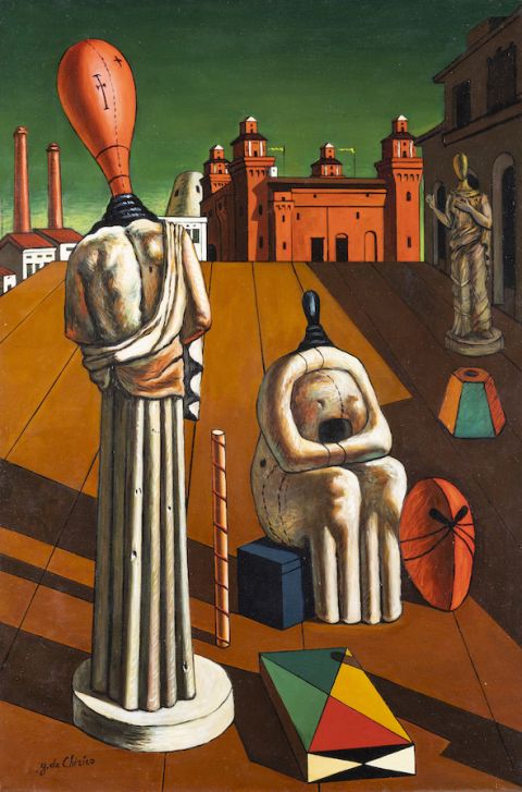 Giorgio de Chirico, Le Muse inquietanti, 1962, € 475.100. Courtesy Wannenes