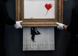 Banksy, Love is in the Bin, 2018. Courtesy Sotheby's