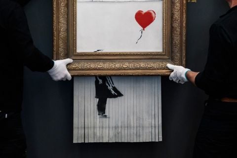 Banksy, Love is in the Bin, 2018. Courtesy Sotheby's