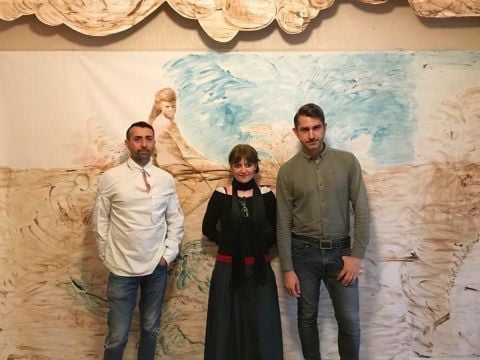 Casa Vuota, Sabino del Nichilo e Francesco Paolo del Re, con l'artista Elisa Filomena