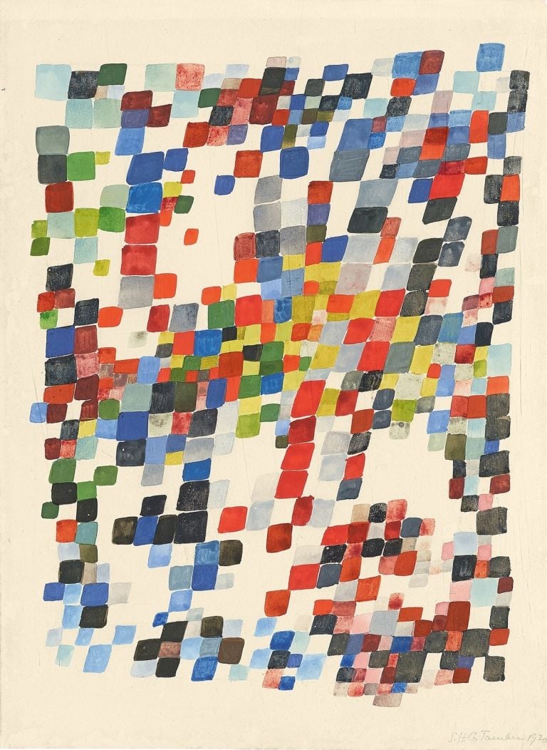 Composition of Quadrangular, Polychrome, Dense Strokes, 1920. Collezione privata, Svizzera