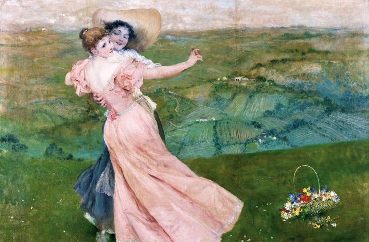 Francesco Vinea, La danza, 1890 1900 ca., olio su tela, 161x217 cm