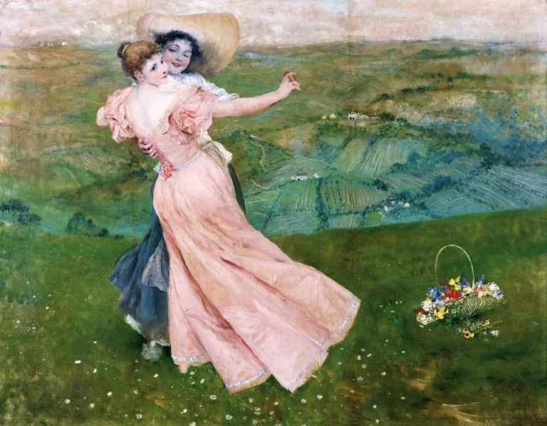Francesco Vinea, La danza, 1890 1900 ca., olio su tela, 161x217 cm