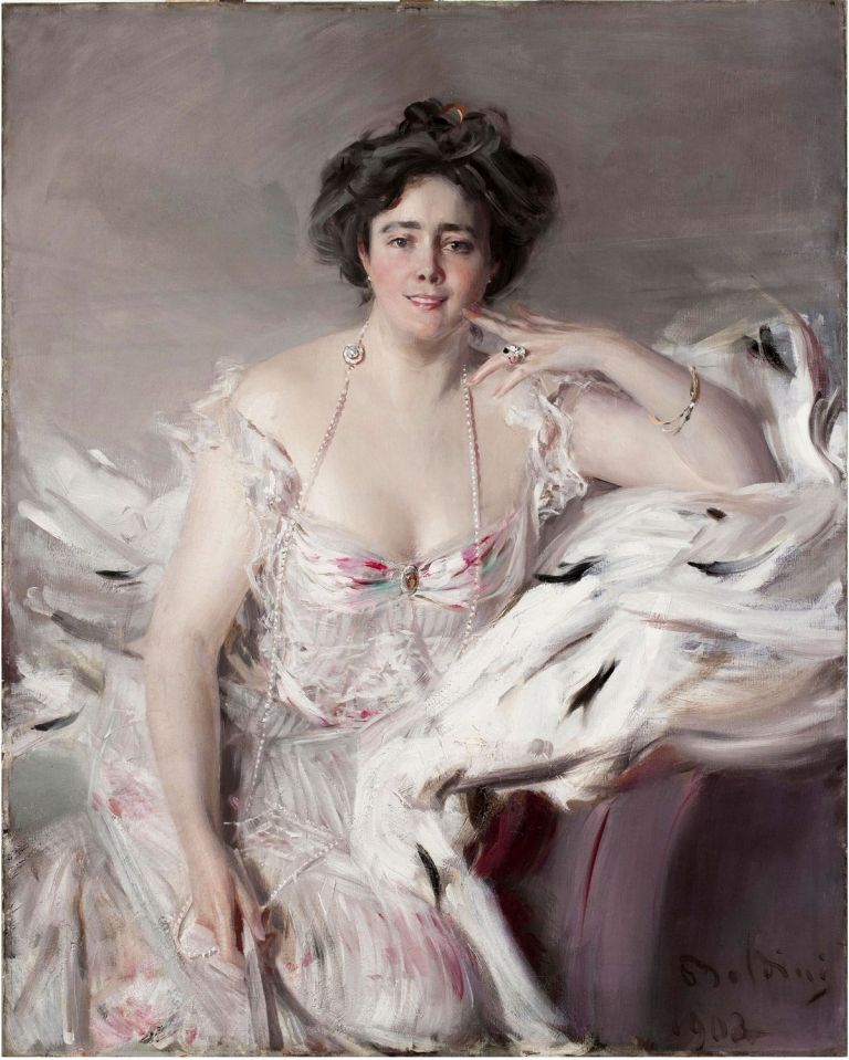Giovanni Boldini, Ritratto di Nanne Wiborg Schrader, 1903, olio su tela, 120x94 cm