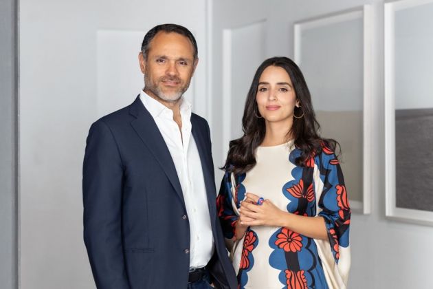 Hiba (a destra) e Wissam Nesr, fondatori della NESR Art Foundation