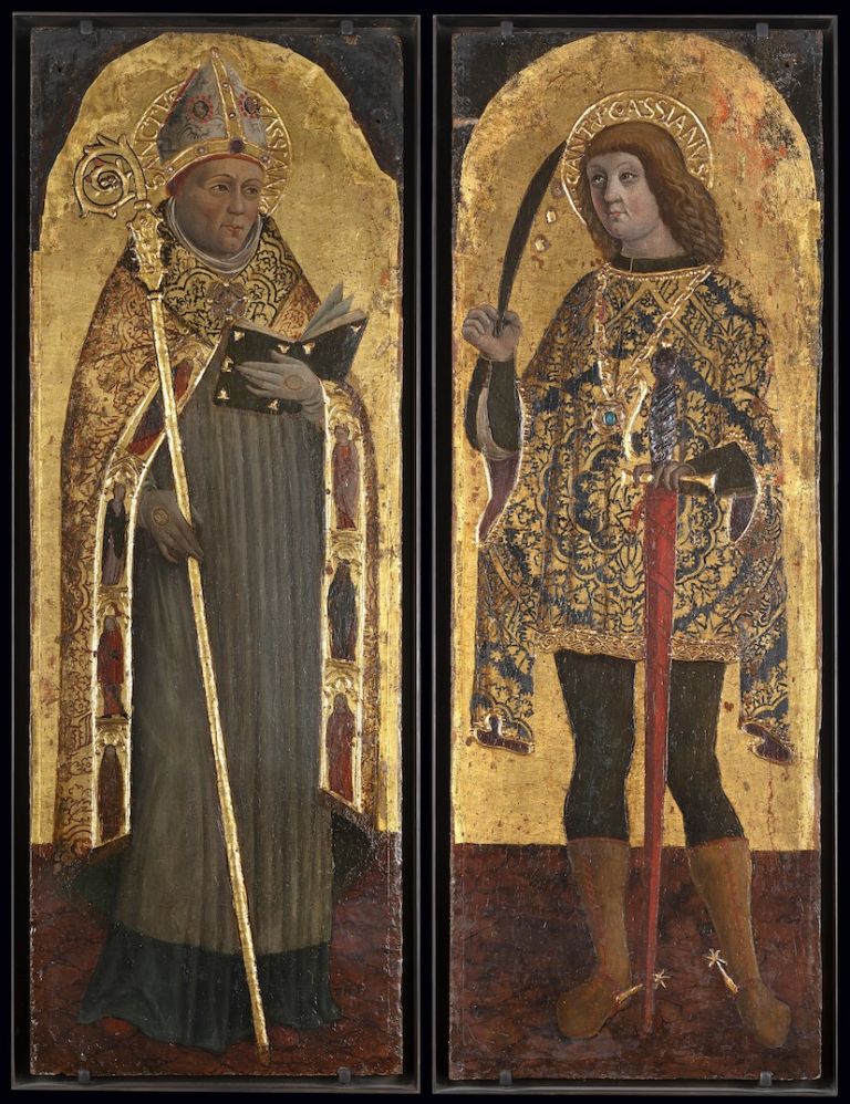 Andrea De' Passeris, San Cassiano vescovo; San Cassiano martire, 1491, € 118.750. Courtesy Il Ponte Casa d'Aste, Milano