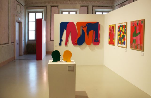 Installation view, CALEIDOSCOPICA. Il mondo illustrato di Olimpia Zagnoli, Reggio Emilia, 2021, courtesy Fondazione Palazzo Magnani