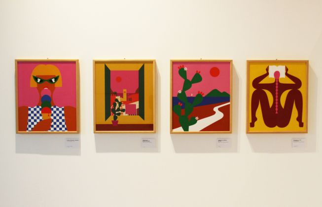 Installation view, CALEIDOSCOPICA. Il mondo illustrato di Olimpia Zagnoli, Reggio Emilia, 2021, courtesy Fondazione Palazzo Magnani