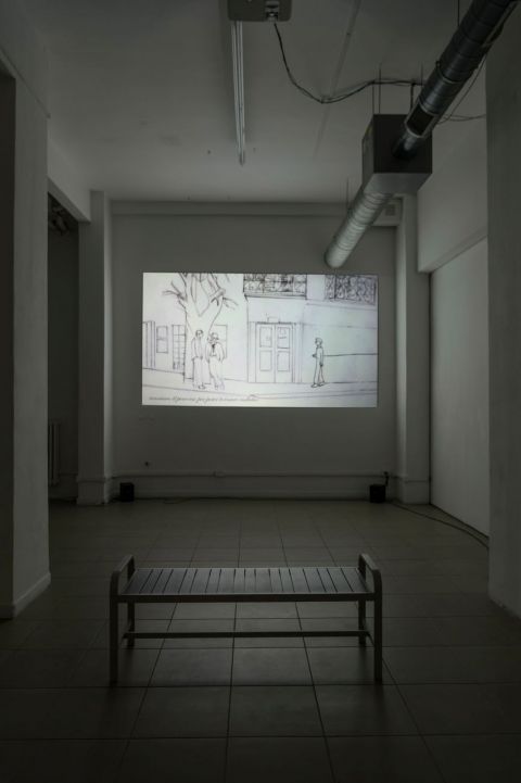 Mariana Ferratto, Inciampi, 2021, veduta della mostra presso The Gallery Apart Roma (seminterrato), courtesy The Gallery Apart Roma, foto di Giorgio Benni