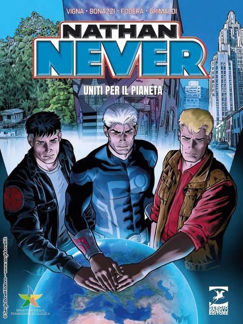 Nathan Never. Uniti per il pianeta (Sergio Bonelli Editore, 2022). Copertina