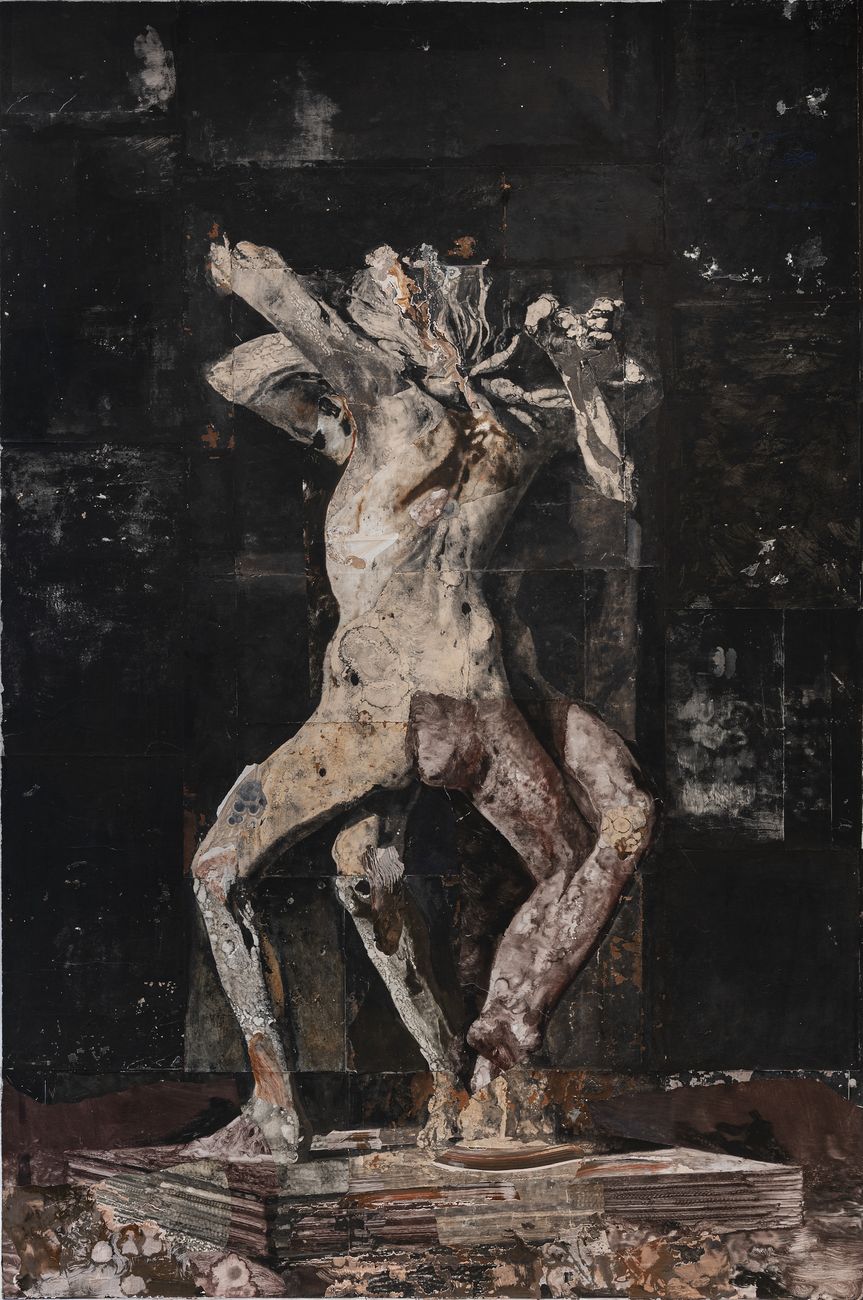 Nicola Samorì, Otto, 2021, olio su tela, 300 x 200 cm. Photo Leonardo Morfini