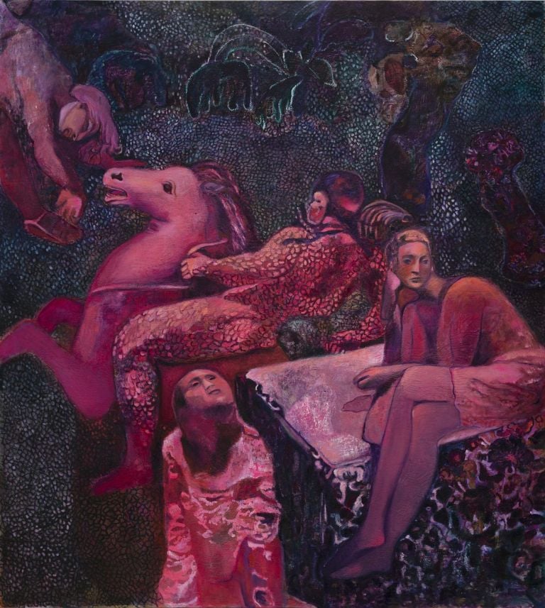 Paola Angelini, L’Abisso, tecnica mista su tela, 198 x 178 cm. Photo Leonardo Morfini
