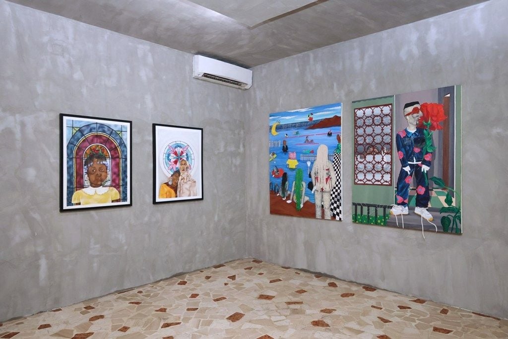 Unusual Suspects Exhibition 2021, installation view, Lagos, AAF Space. Courtesy African Artists' Foundation