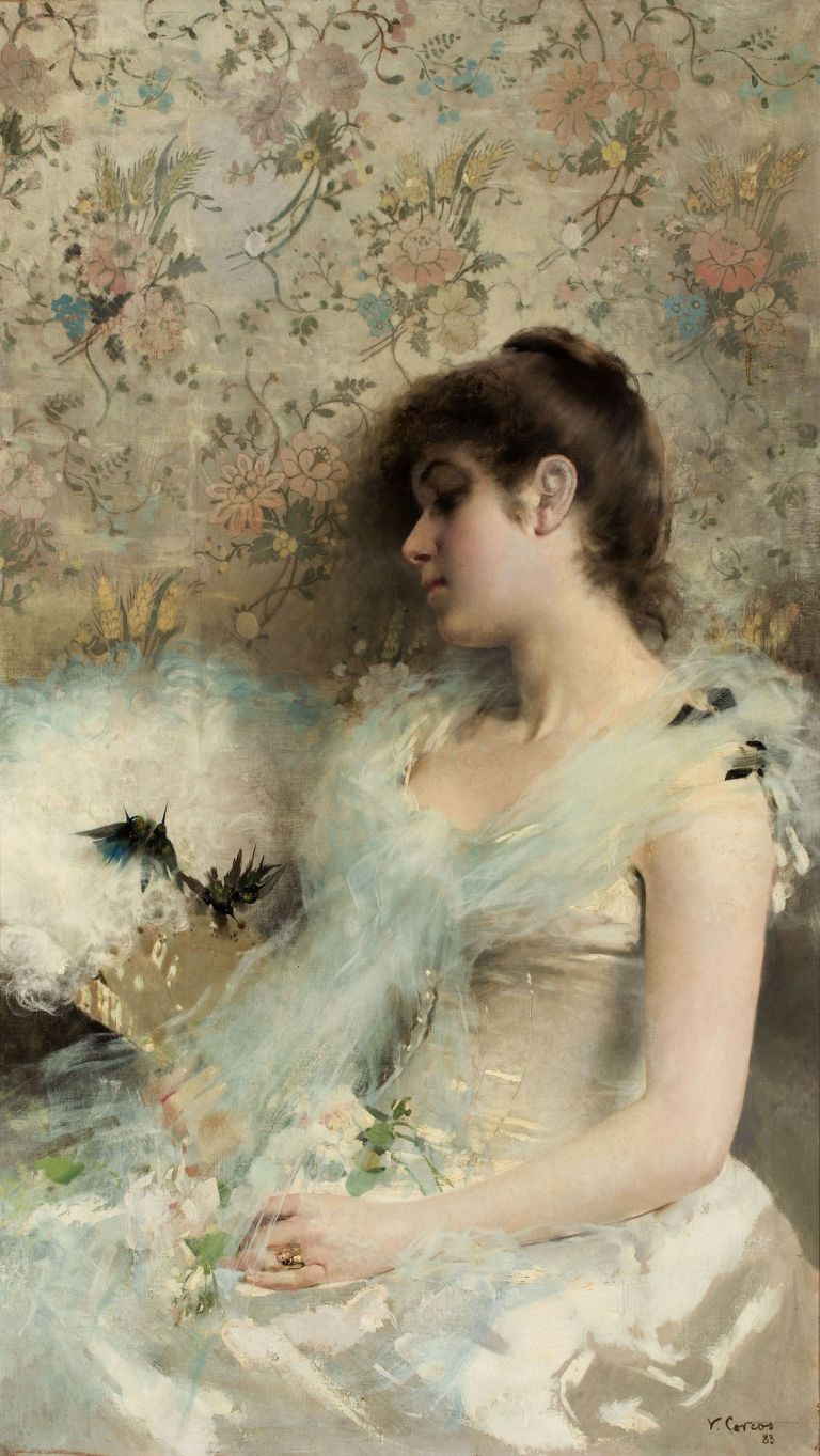 Vittorio Matteo Corcos, Colibrì, 1883, olio su tela, 106x61 cm