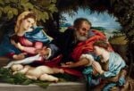 Accademia Carrara, Lorenzo Lotto, Sacra Famiglia con Santa Caterina D'Alessandria