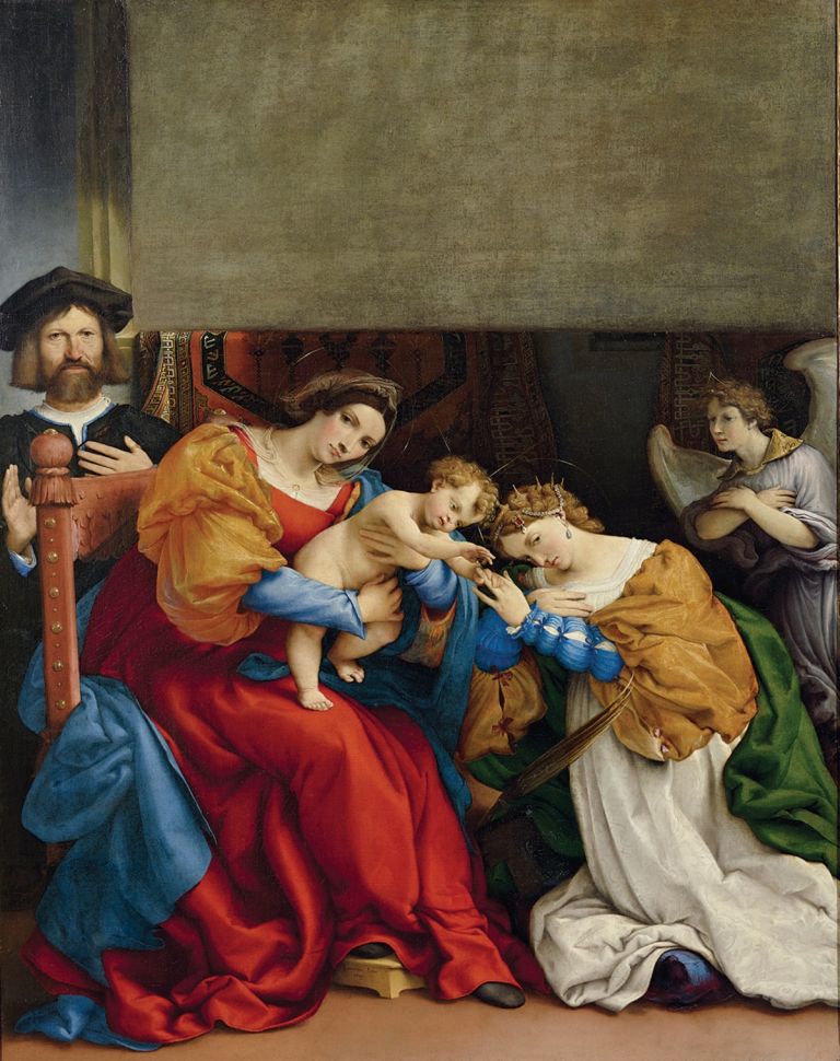 Accademia Carrara, Lorenzo Lotto, Nozze Mistiche di Santa Caterina d’Alessandria